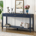 Table console d'entrée de haute qualité avec tiroirs à rayures verticales et pieds longs