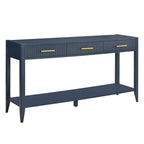 Table console d'entrée de haute qualité avec tiroirs à rayures verticales et pieds longs