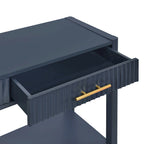 Table console d'entrée de haute qualité avec tiroirs à rayures verticales et pieds longs