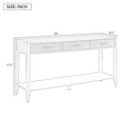 Table console d'entrée de haute qualité avec tiroirs à rayures verticales et pieds longs