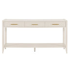 Table console d'entrée de haute qualité avec tiroirs à rayures verticales et pieds longs