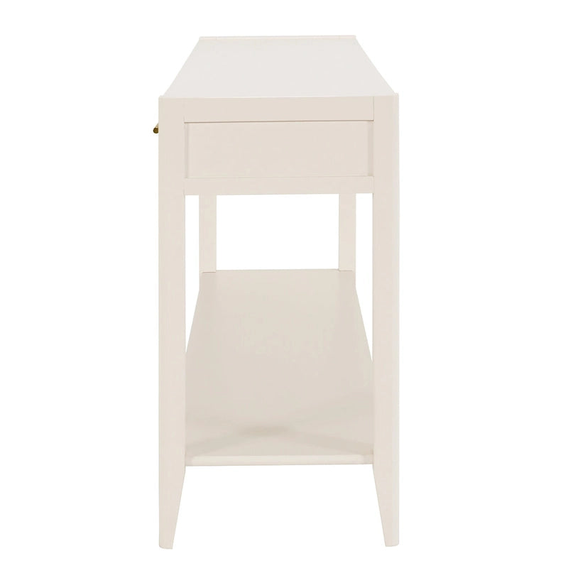 Table console d'entrée de haute qualité avec tiroirs à rayures verticales et pieds longs