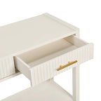 Table console d'entrée de haute qualité avec tiroirs à rayures verticales et pieds longs