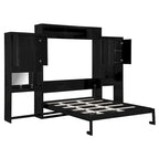 Lit escamotable Queen – Bureau et coiffeuse pliables, lit mural avec rangement