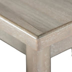 Table de salle à manger 7 pièces avec 6 chaises rembourrées, bordure massive, grise