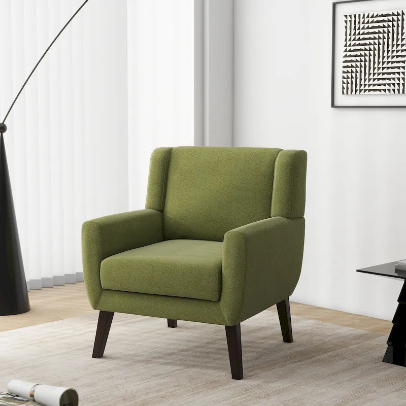 Fauteuil rembourré avec dossier large