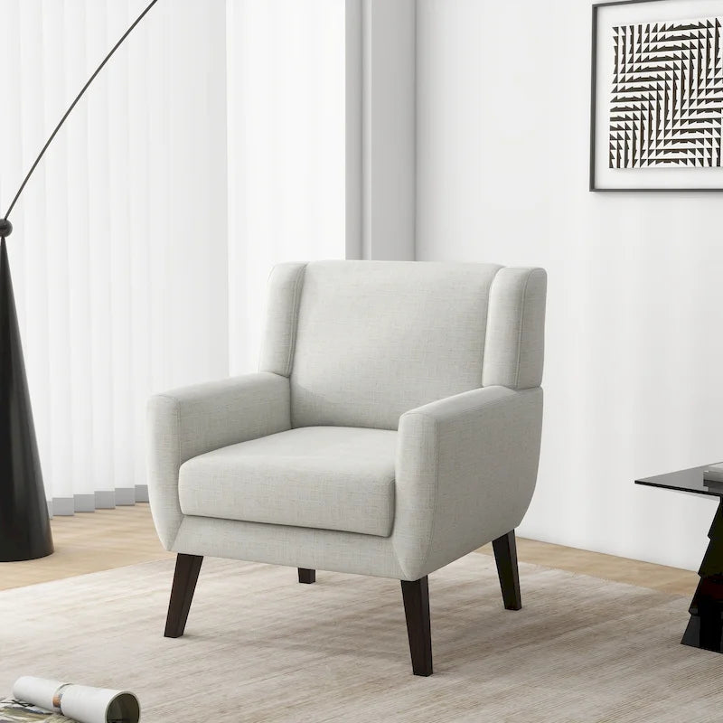 Fauteuil rembourré avec dossier large