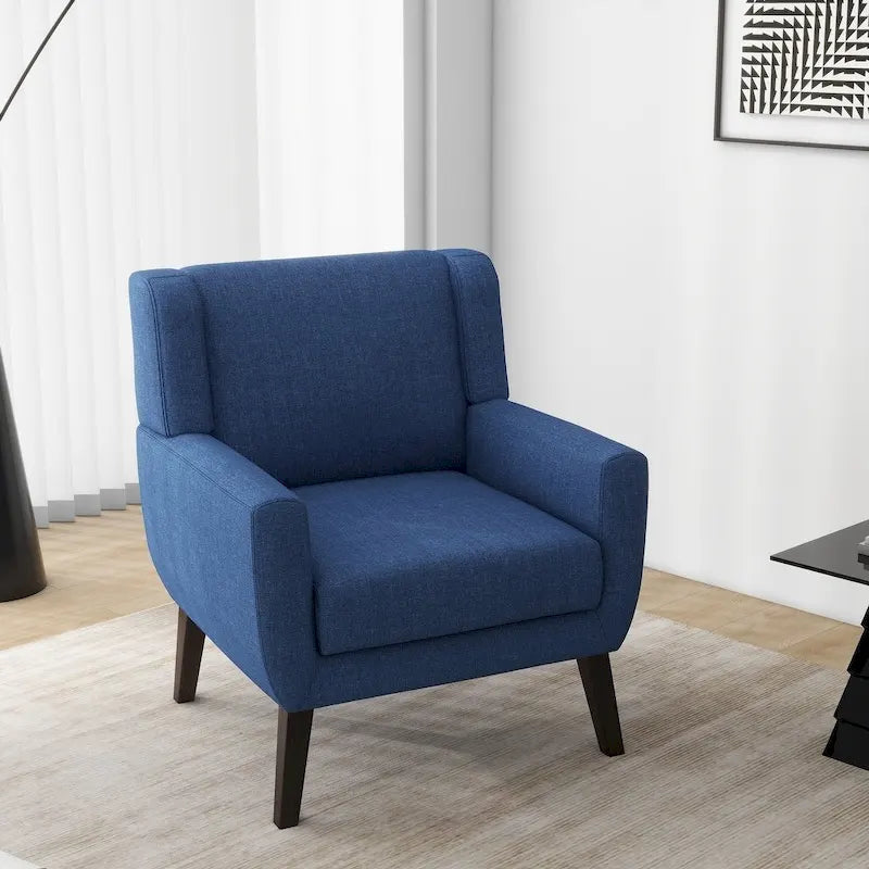 Fauteuil rembourré avec dossier large