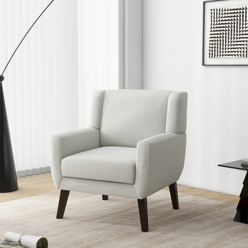 Fauteuil rembourré avec dossier large