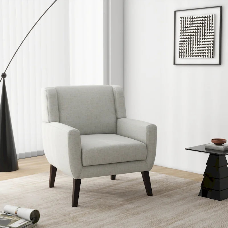 Fauteuil rembourré avec dossier large