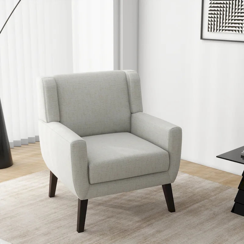 Fauteuil rembourré avec dossier large