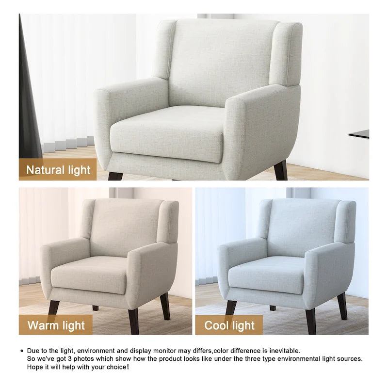 Fauteuil rembourré avec dossier large