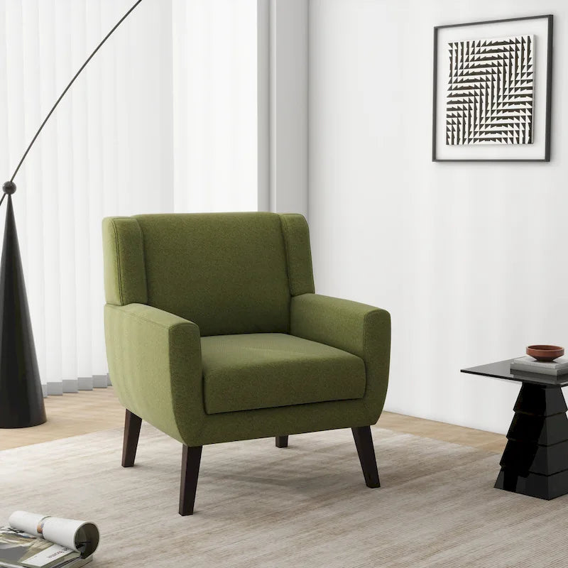 Fauteuil rembourré avec dossier large