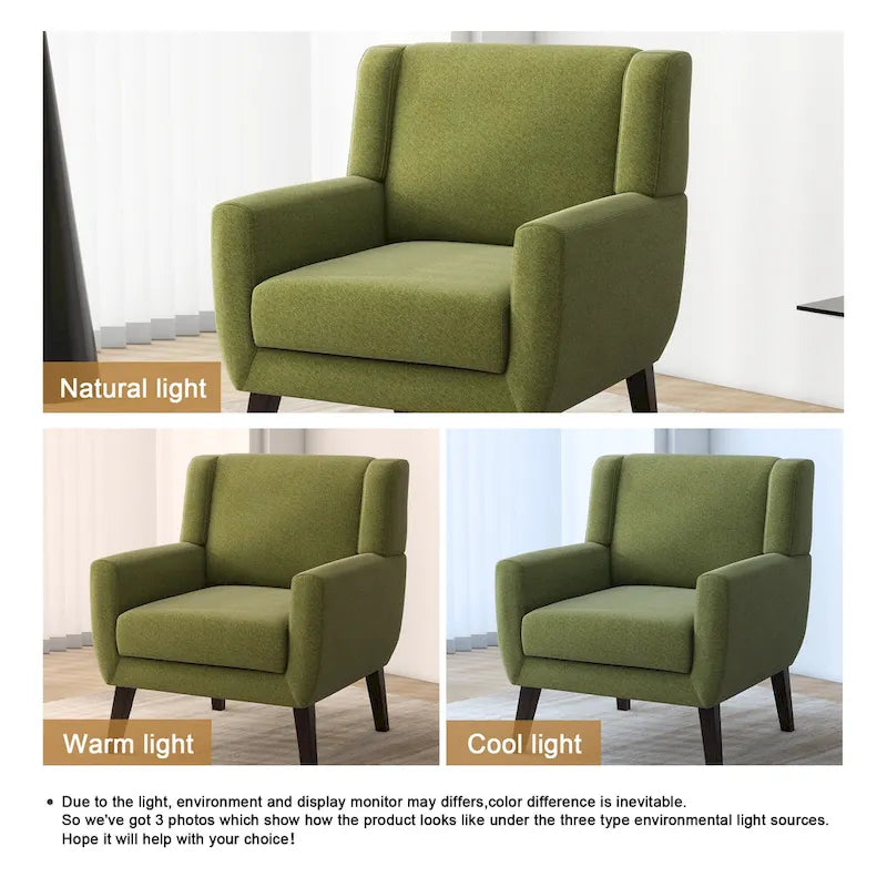 Fauteuil rembourré avec dossier large
