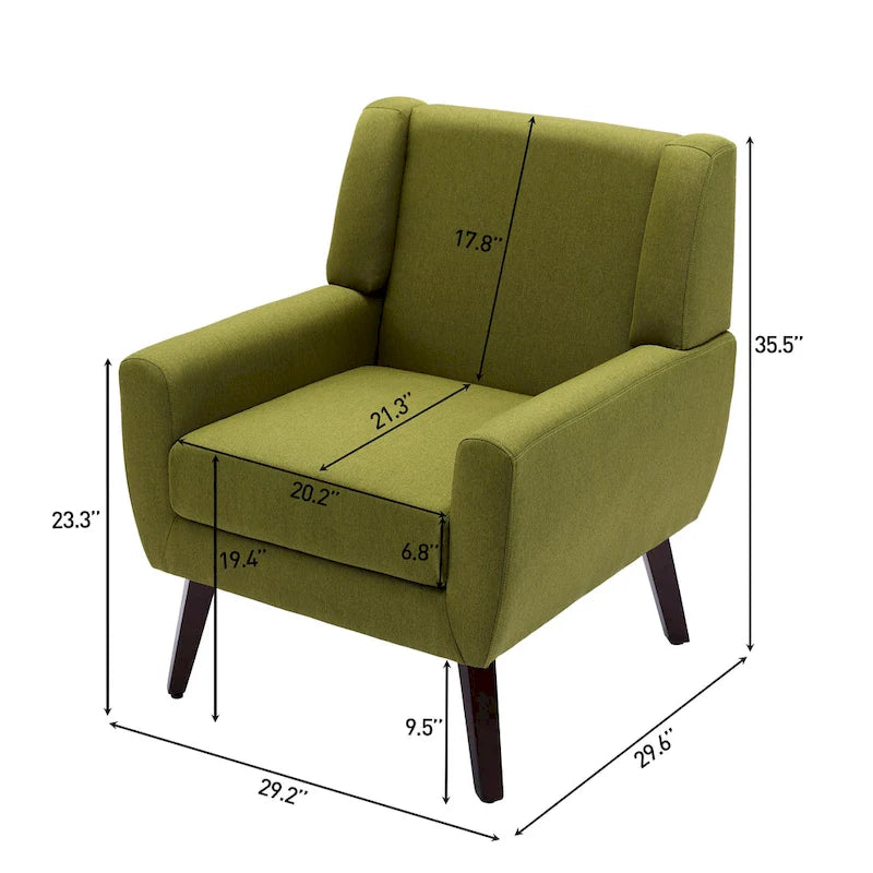Fauteuil rembourré avec dossier large