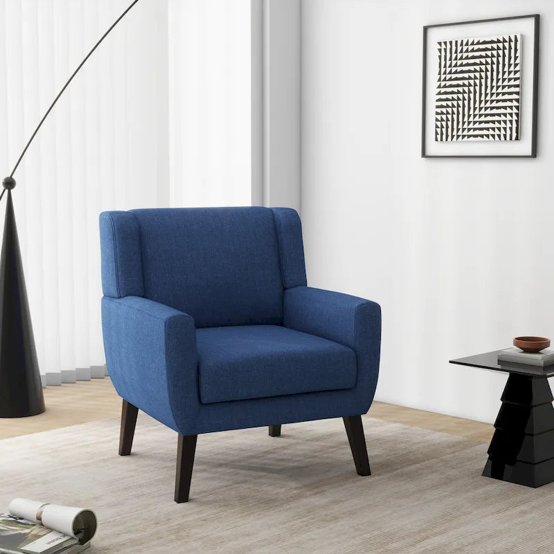 Fauteuil rembourré avec dossier large