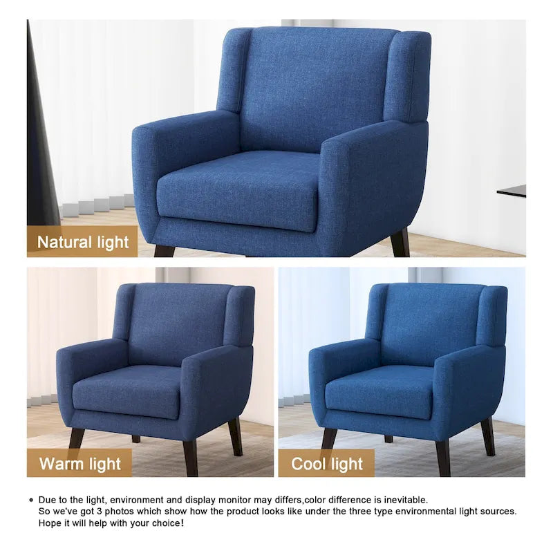 Fauteuil rembourré avec dossier large