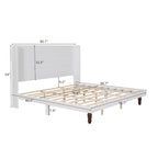Lit plateforme King Size Lit élégant avec tête de lit haute Design confortable à dossier haut