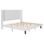 Lit plateforme King Size Lit élégant avec tête de lit haute Design confortable à dossier haut
