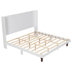 Lit plateforme King Size Lit élégant avec tête de lit haute Design confortable à dossier haut