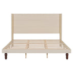 Lit plateforme King Size Lit élégant avec tête de lit haute Design confortable à dossier haut