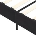 Lit capitonné King Size avec tête de lit en tissu de lin