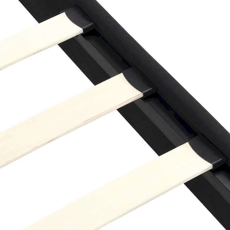 Lit capitonné King Size avec tête de lit en tissu de lin