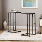 Bader Modern C Side Table (Set of 2) by Christopher Knight Home