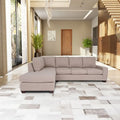 Coast to Coast Sofas Contemporary L Shaped Sectional Sofa Polyester Nylon Solid Wood Frame Upholstered