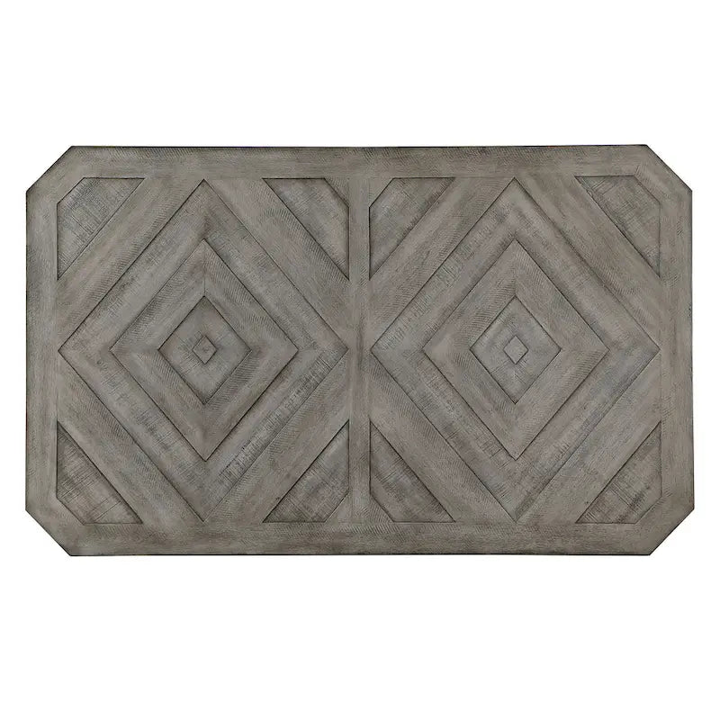 Table de salle à manger Bura Grey Diamond avec plateau en bois de 60 pouces