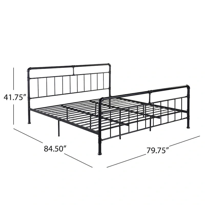 Cadre de lit King-Size industriel Mowry
