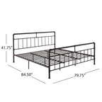 Cadre de lit King-Size industriel Mowry