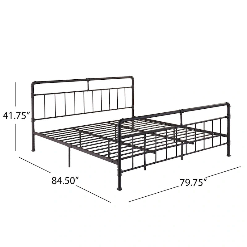 Cadre de lit King-Size industriel Mowry