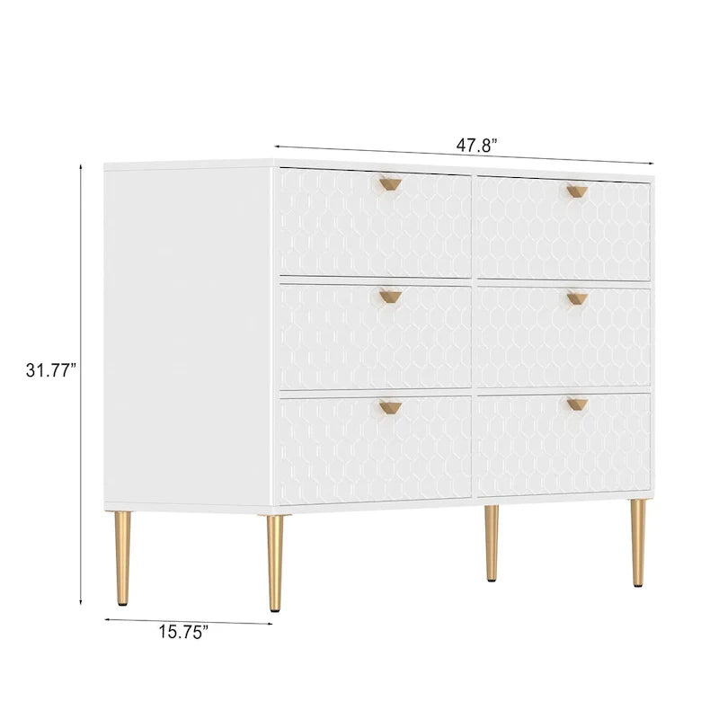Commode à 6 tiroirs Meuble de rangement