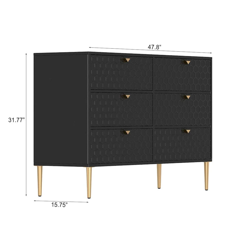 Commode à 6 tiroirs Meuble de rangement