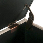 Banc de rangement en lin touffeté Raush