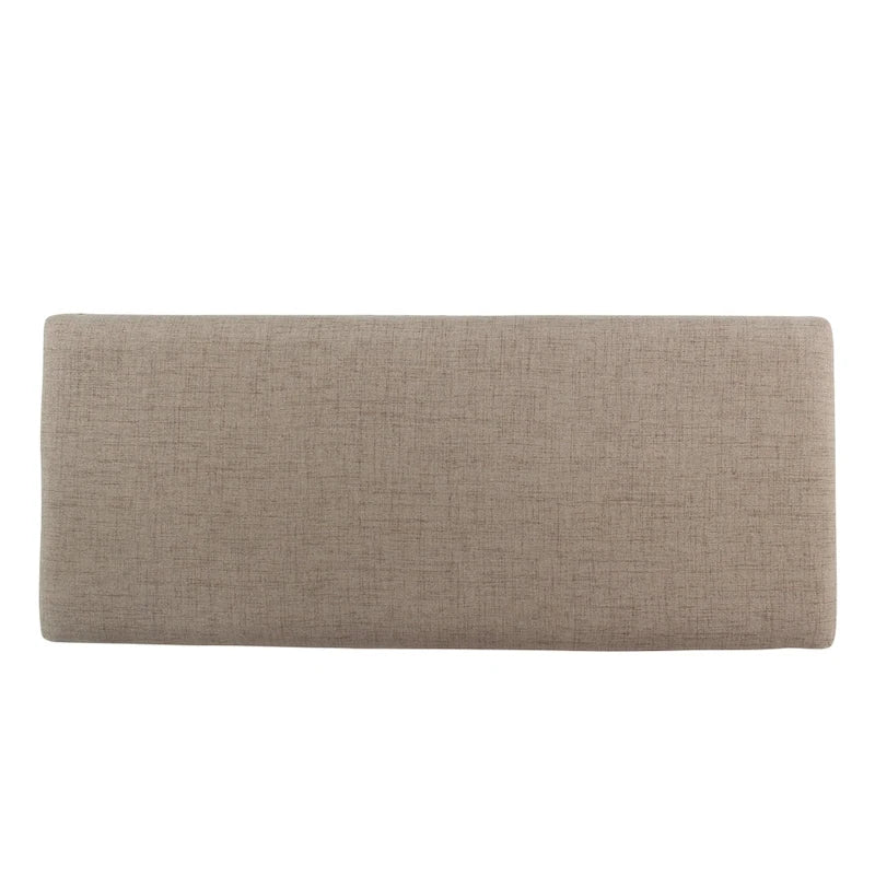 Banc de rangement en lin touffeté Raush