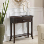 Console de couloir traditionnelle avec rebord