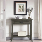 Console de couloir traditionnelle avec rebord