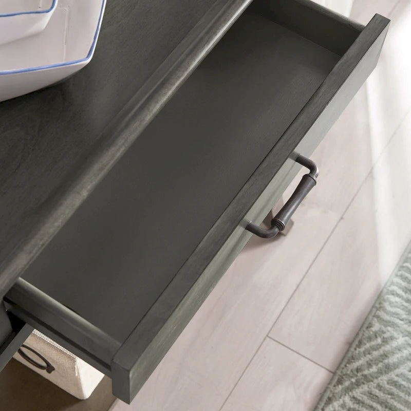 Console de couloir traditionnelle avec rebord