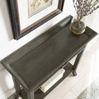 Console de couloir traditionnelle avec rebord