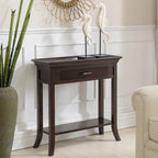 Console de couloir traditionnelle avec rebord