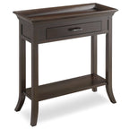 Console de couloir traditionnelle avec rebord