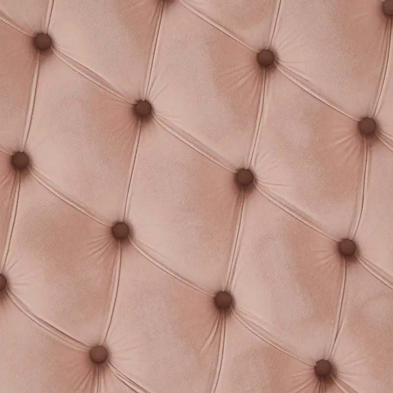 Pouf rond touffeté en velours finition doré Perdita