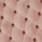 Pouf rond touffeté en velours finition doré Perdita