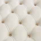 Pouf rond touffeté en velours finition doré Perdita