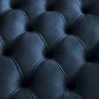 Pouf rond touffeté en velours finition doré Perdita