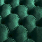 Pouf rond touffeté en velours finition doré Perdita