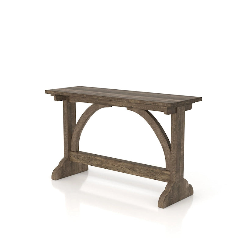 Console de salon Catrina en chêne rustique, 119 cm