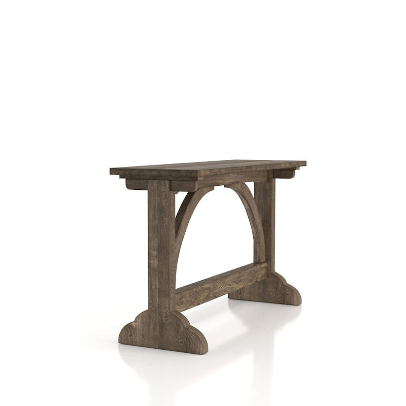 Console de salon Catrina en chêne rustique, 119 cm